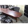 Image 1 : MAHOGANY L SHAPED BULLET TOP EXECUTIVE DESK RH