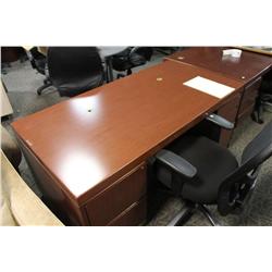 REFF MAHOGANY EXECUTIVE DESK AND CREDENZA SUITE