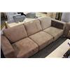 Image 1 : BROWN MICROFIBRE SOFA AND LOVESEAT SET