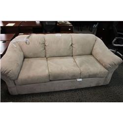 BEIGE MICROFIBRE SOFA