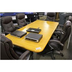 OAK 8' BOARDROOM TABLE