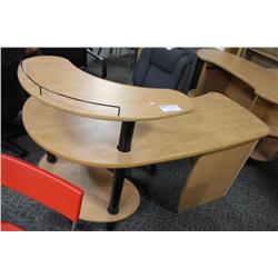 MAPLE RECEPTION COUNTER WITH CREDENZA