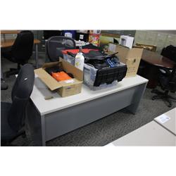 GREY L SHAPED EXECUTIVE DESK