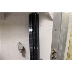 LOT OF POWER BARS AND GARBAGE CANS