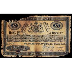Colonial Bank, 1899 Issue Unlisted Overprint Variety.