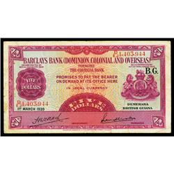 Barclays Bank (Dominion, Colonial and Overseas), 1937 Issue.