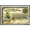 Image 1 : Standard Bank of South Africa, Salisbury Branch, 1913 Rhodesian Issue Rarity.