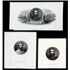 Image 1 : Jose Galvez Proof Portrait Trio Possibly Used on Banknotes.