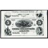 Image 1 : Omaha and Chicago Bank Obsolete Proprietary Proof.