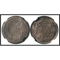 1897 10C, NGC Graded MS 63.