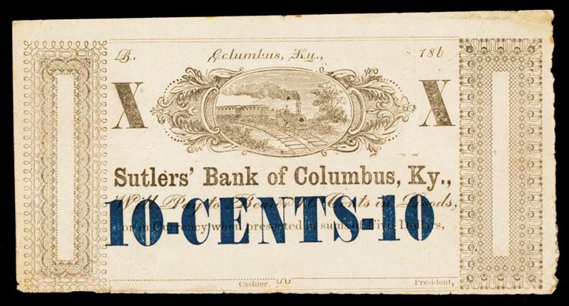Sutlers' Bank of Columbus, Ky. Obsolete Scrip Note. - Archives ...
