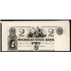 Image 1 : Michigan State Bank, ca.1830's Obsolete Proof.