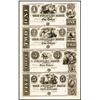 Image 1 : Peoples Bank of Paterson, ca.1830's Uncut Obsolete Proof Sheet of 4.