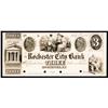 Image 1 : Rochester City Bank, 1839 Obsolete Proof.