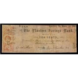 Planters Savings Bank Obsolete Banknote.