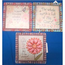 Three Metal Wall Plaques