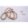 Image 1 : Tri Colored Pearl Necklace, Bracelet and Earrings