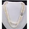 Image 4 : 16" Double Strand Potato Pearl Necklace
