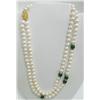 Image 1 : 18" Double Strand Pearl Necklace