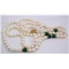 Image 4 : 18" Double Strand Pearl Necklace