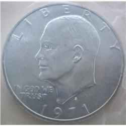1971 Uncirculated Eisenhower Blue Ike Silver Dolla