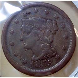 1853 Braided Hair Large Cent