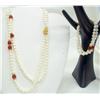 Image 1 : Pearl & Carnelian Necklace & Bracelet Set