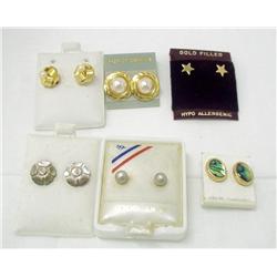 Lot- Six Pair of Costume Earrings