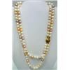 Image 1 : 18" Double Strand Tri Colored Pearl Necklace