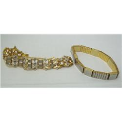 Two Costume Jewelry Bracelets