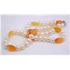 Image 3 : 16" Pearl and Agate Necklace