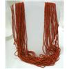 Image 1 : 30 Strand Red Coral Necklace