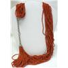 Image 2 : 30 Strand Red Coral Necklace