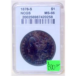 1878-S Morgan Silver Dollar  MS-66