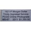 Image 3 : 1921-P Morgan Silver Dollar MS-67 w/ Appraisal