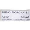 Image 3 : 1899-O Mint Morgan Silver Dollar MS-67