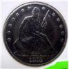 Image 2 : 1873 NO ARROWS OPEN 3 Seated Liberty Half Dollar