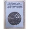 Image 1 : 1924-S Peace Silver Dollar MS-65 w/ Appraisal