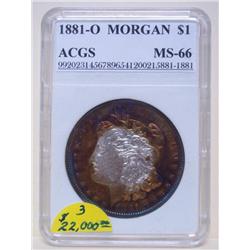 Spectacular 1881-O Mint Morgan Silver Dollar MS-66
