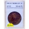 Image 1 : Amazing 1881-O Mint Morgan Silver Dollar MS-66 PL