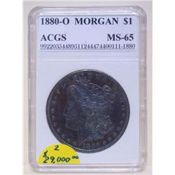 Beautiful 1880-O Mint Morgan Silver Dollar MS-65