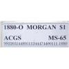 Image 2 : Beautiful 1880-O Mint Morgan Silver Dollar MS-65