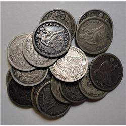 Nice start to Seated Liberty dime set--16 different coins all solid Liberty