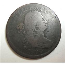 1804 half cent nice color VG/F