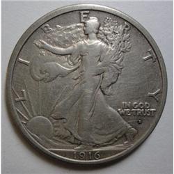 1916D Walker half $  XF