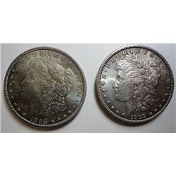 1896 GREAT TONING  MS64--1903  MS61/64 lite toning Morgan $