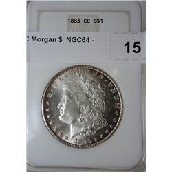 1883CC Morgan $  NGC64