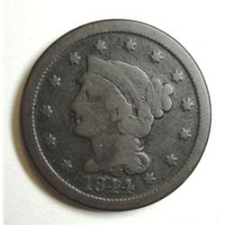 1844/81 large penny nice color VG/F