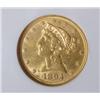 Image 2 : 1894 $5  Liberty GOLD  NGC62 Bid is $aprox $20 over common date