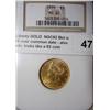 Image 1 : 1899 $5  Liberty GOLD  NGC62 Bid is $aprox $25 over common date